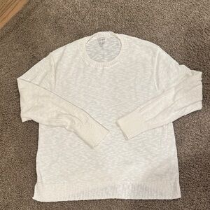 J. Crew Men's White Crewneck Sweater